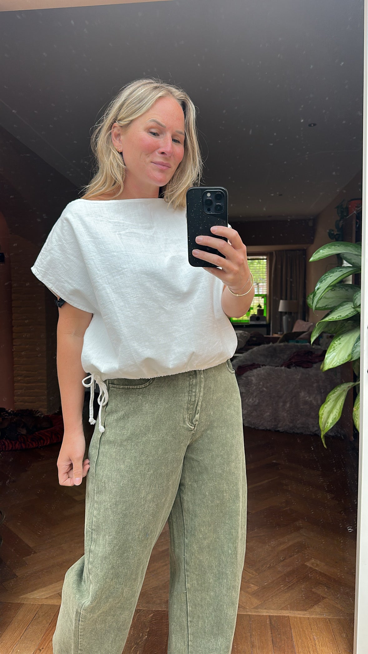 Etopi - cropped shirtje wit