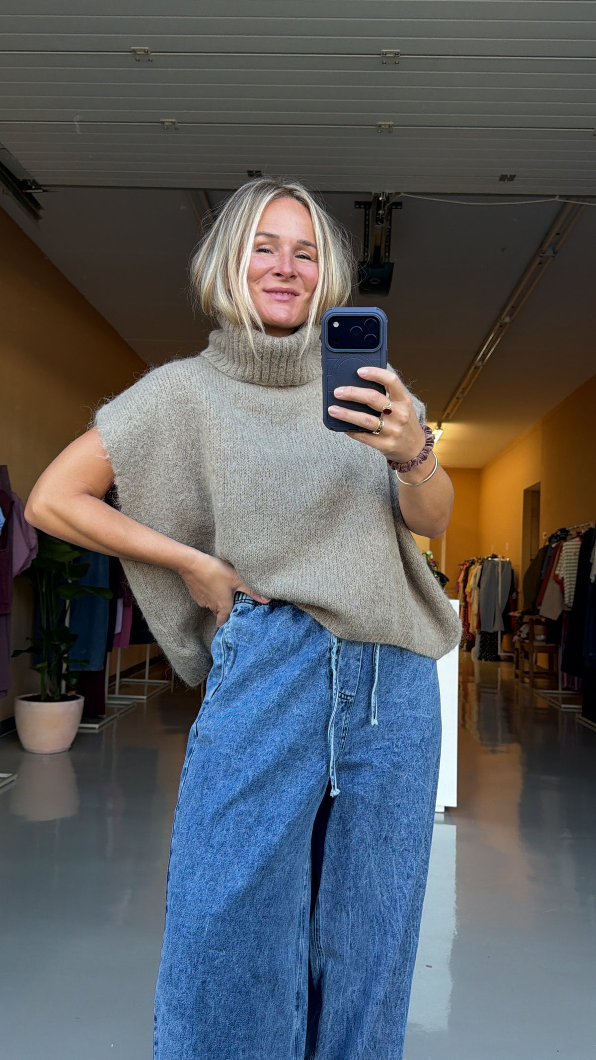 Kenza - wijde jeans elastieken band