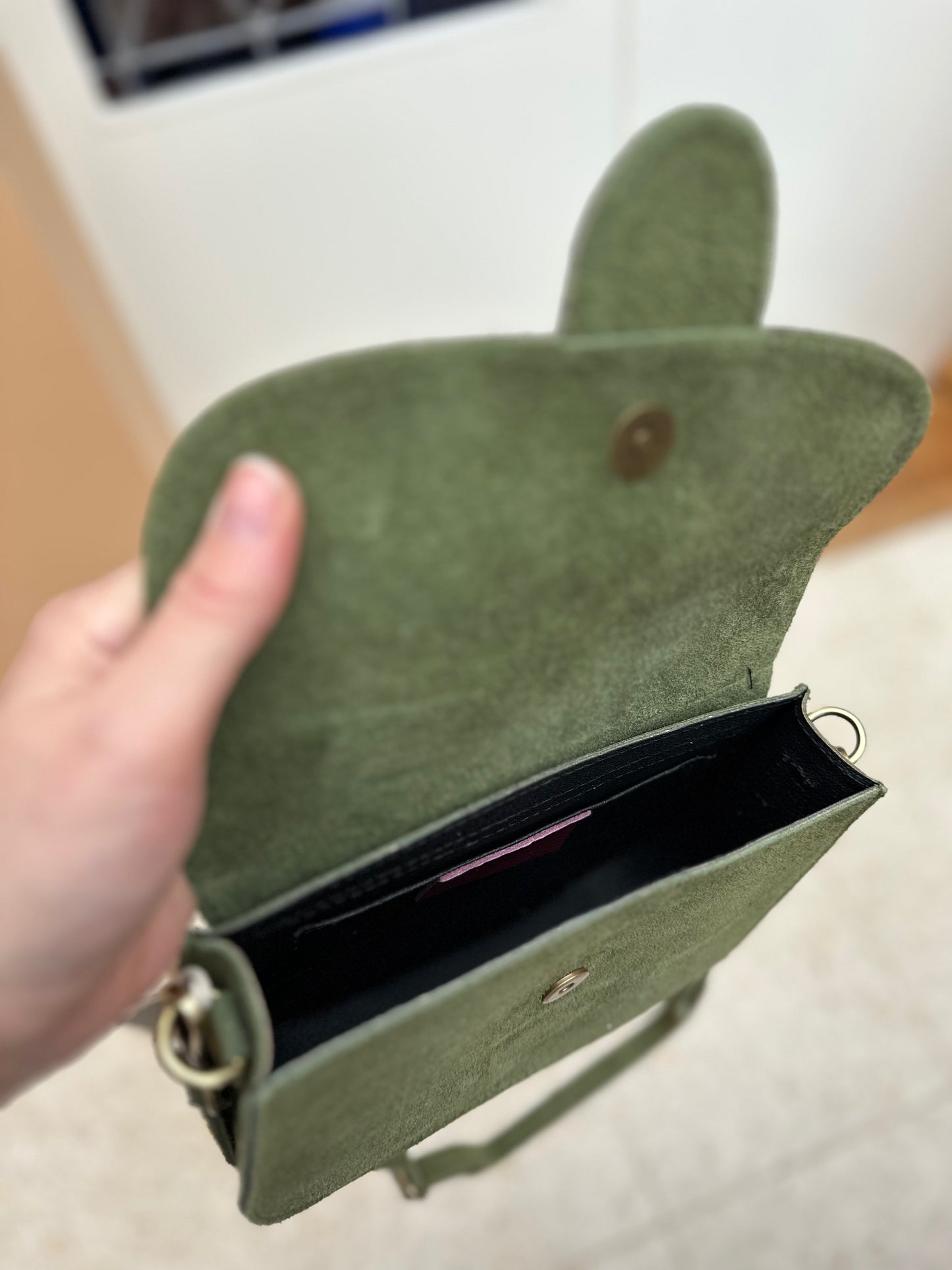 Moon bag - olive suède