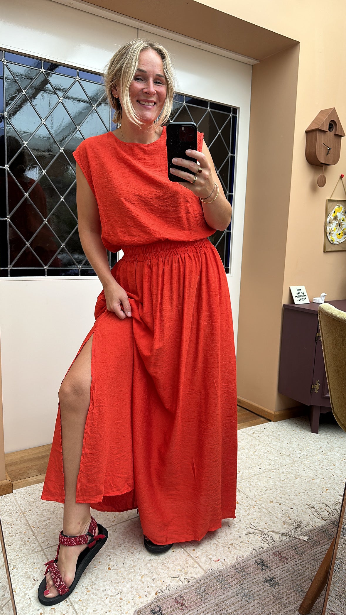 Fab - top en rok combinatie rood