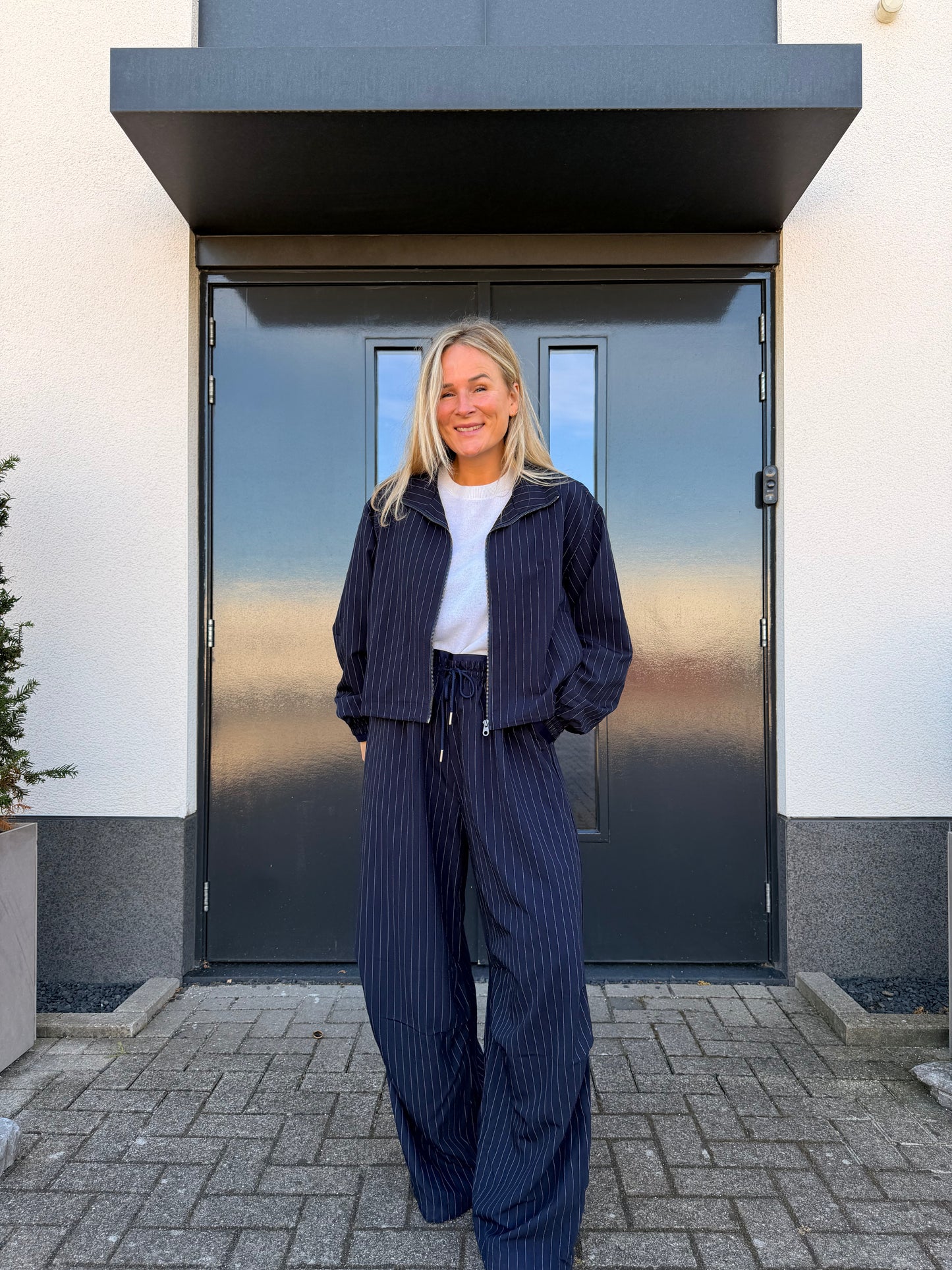 Kate - blauw krijtstreep jasje