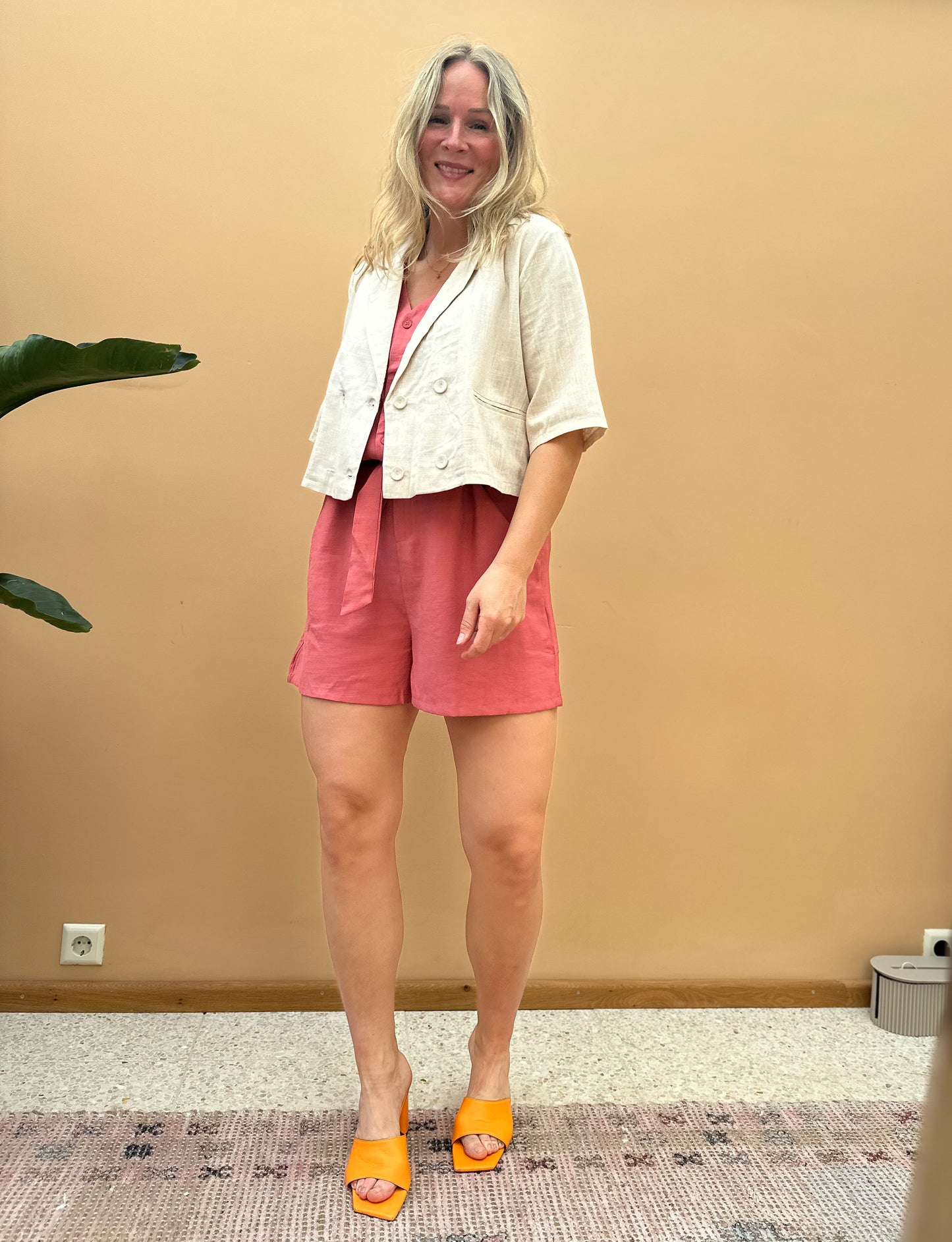 Esra - oud roze playsuit
