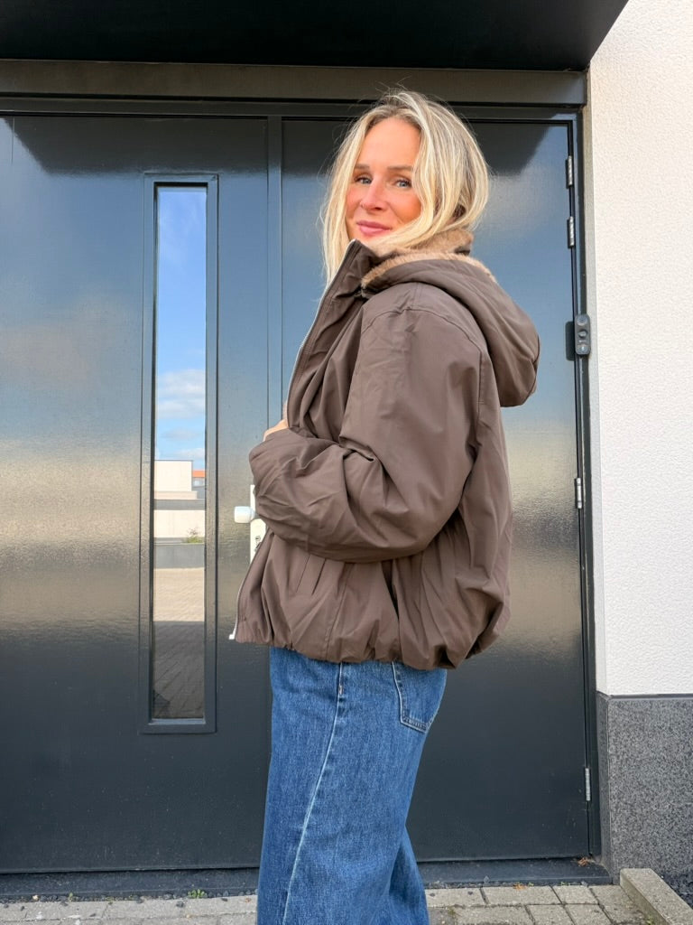 Livia - bruin jasje / bont jasje