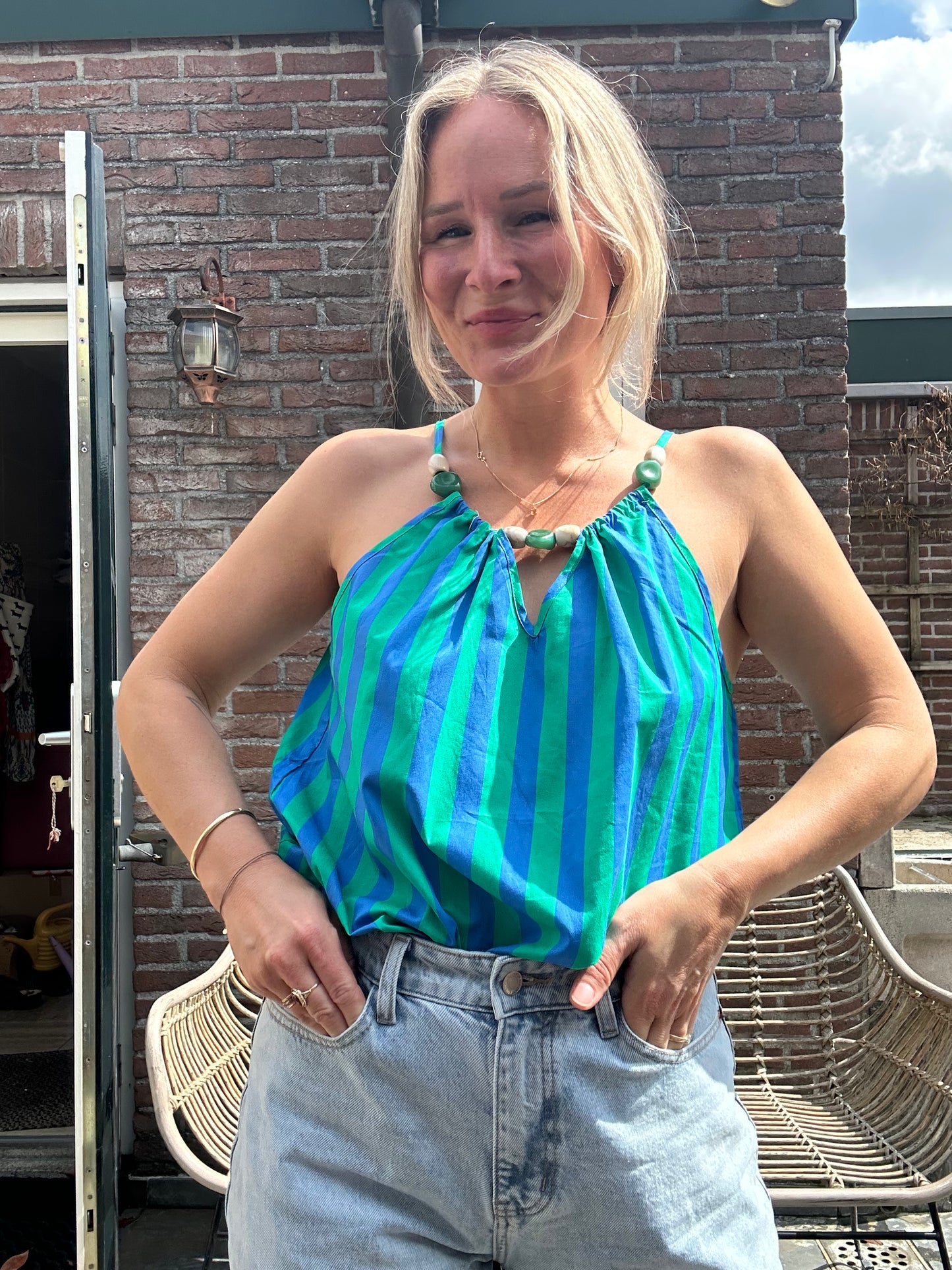 Elin - strepen top kralen