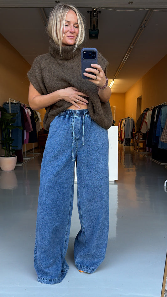 Kenza - wijde jeans elastieken band