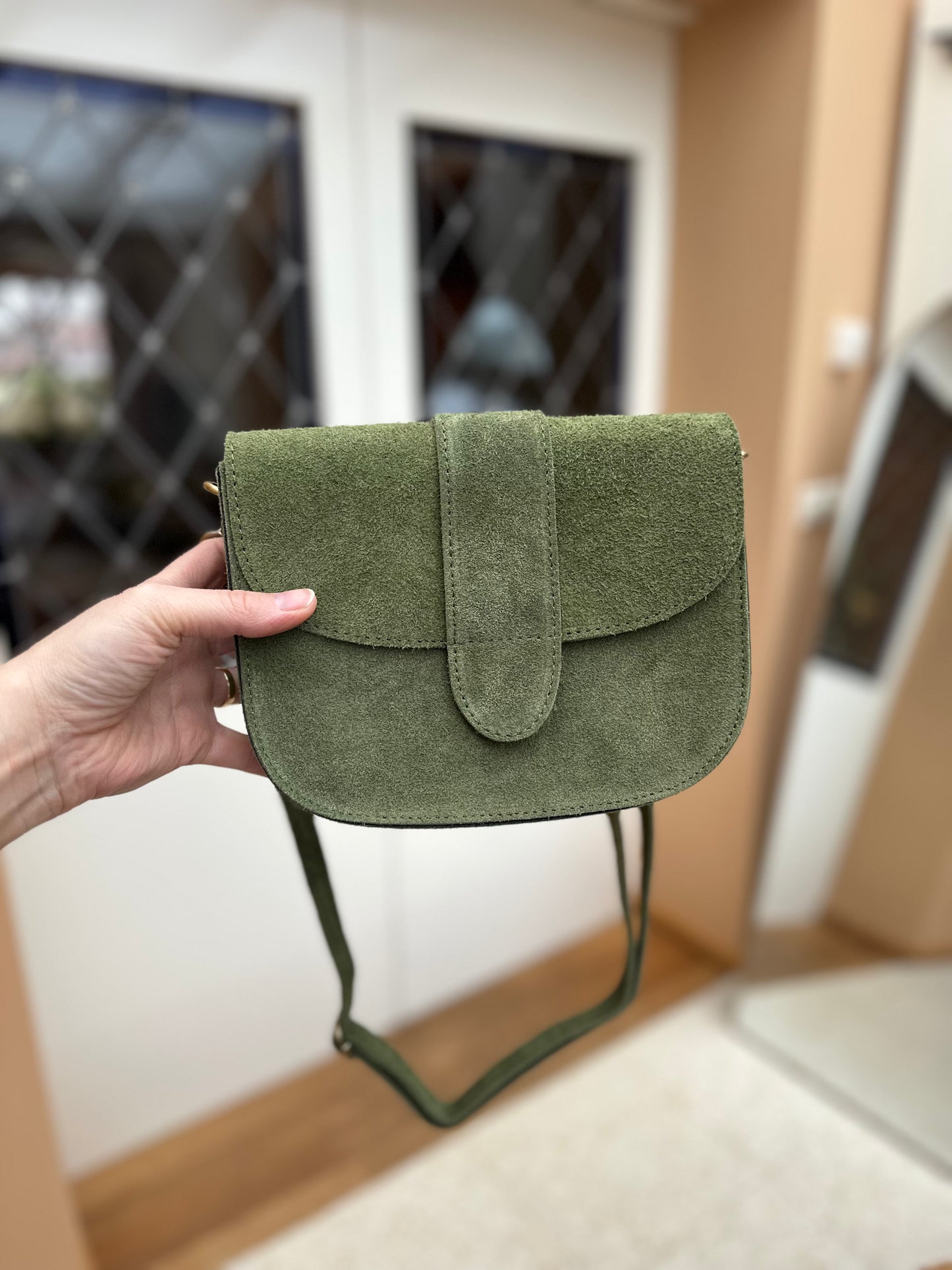 Moon bag - olive suède