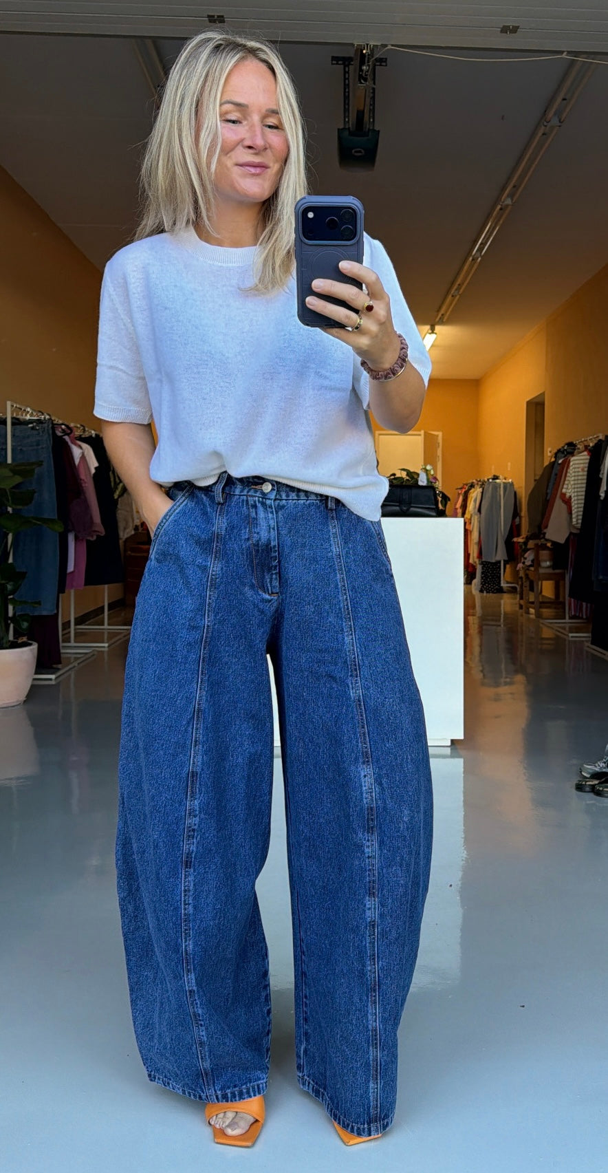 Kimora - barrel jeans blauw