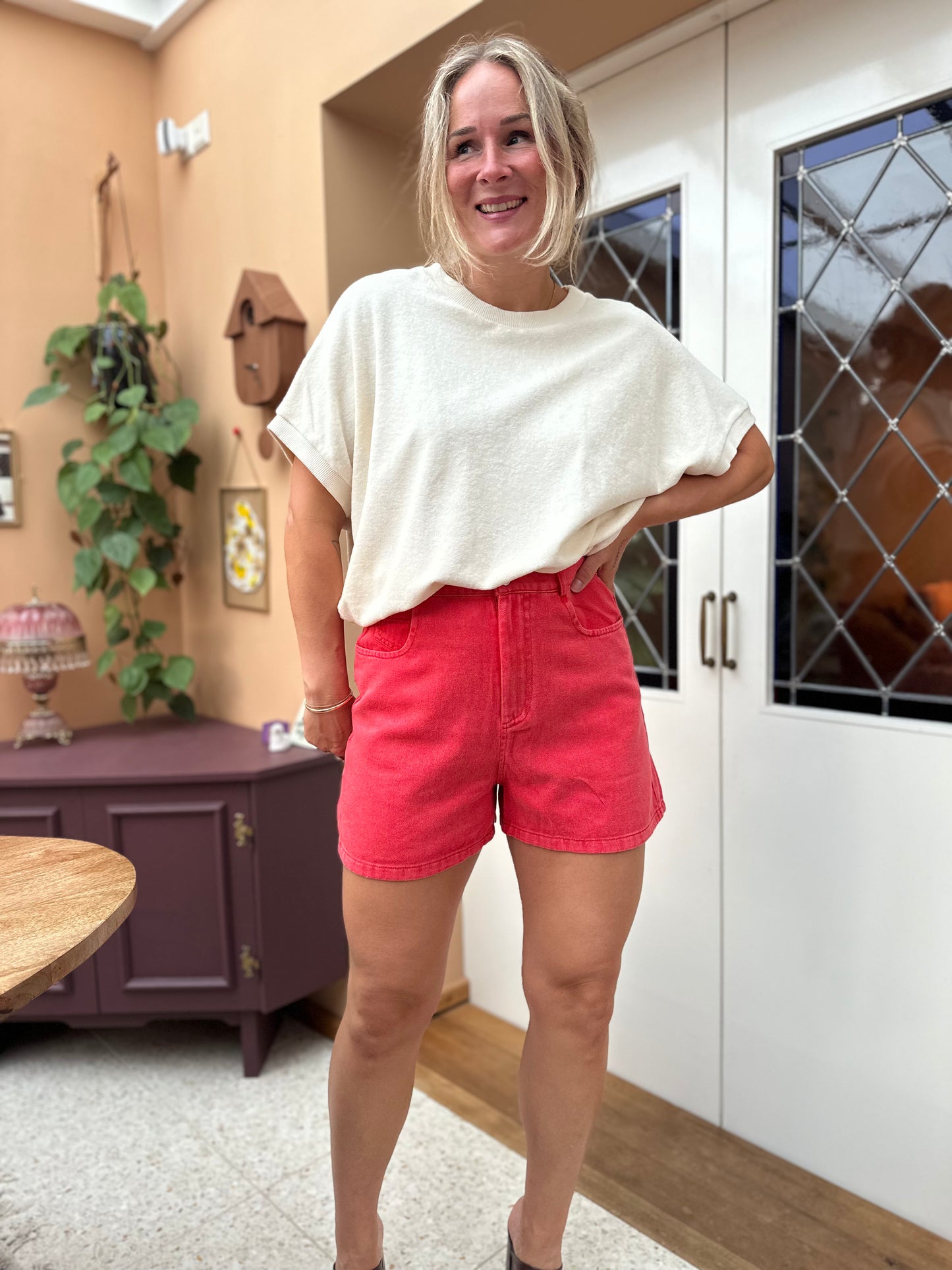 Hailey - shortje rood