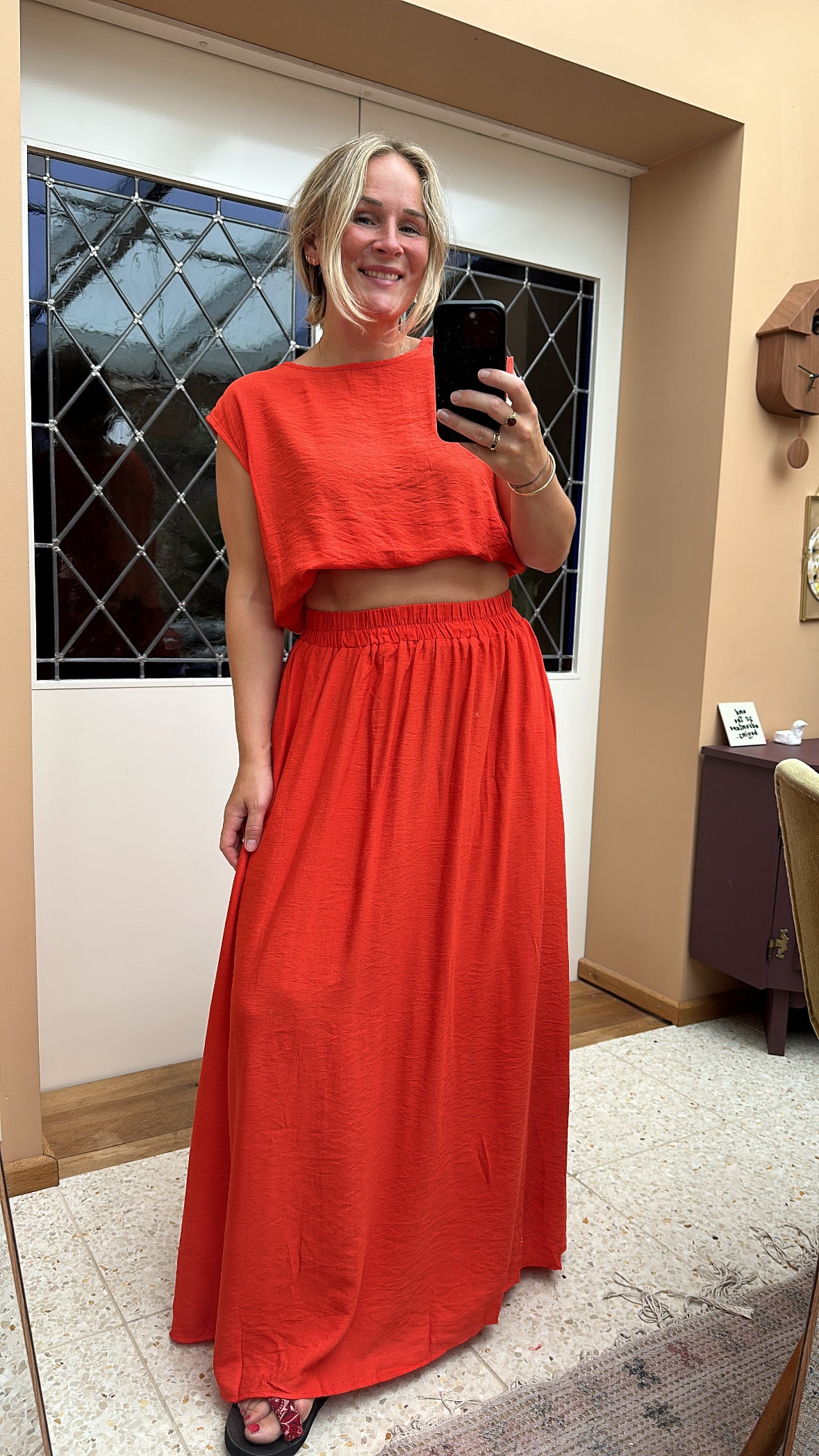 Fab - top en rok combinatie rood