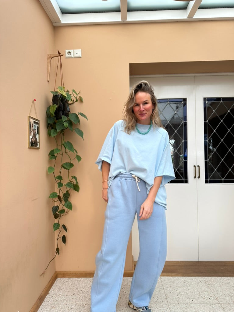 Bodine - licht blauw barrel joggingbroek