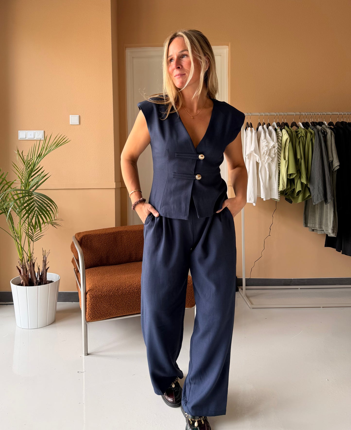 Joya - blauwe pantalon