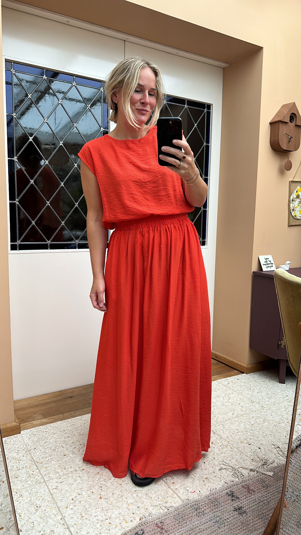 Fab - top en rok combinatie rood