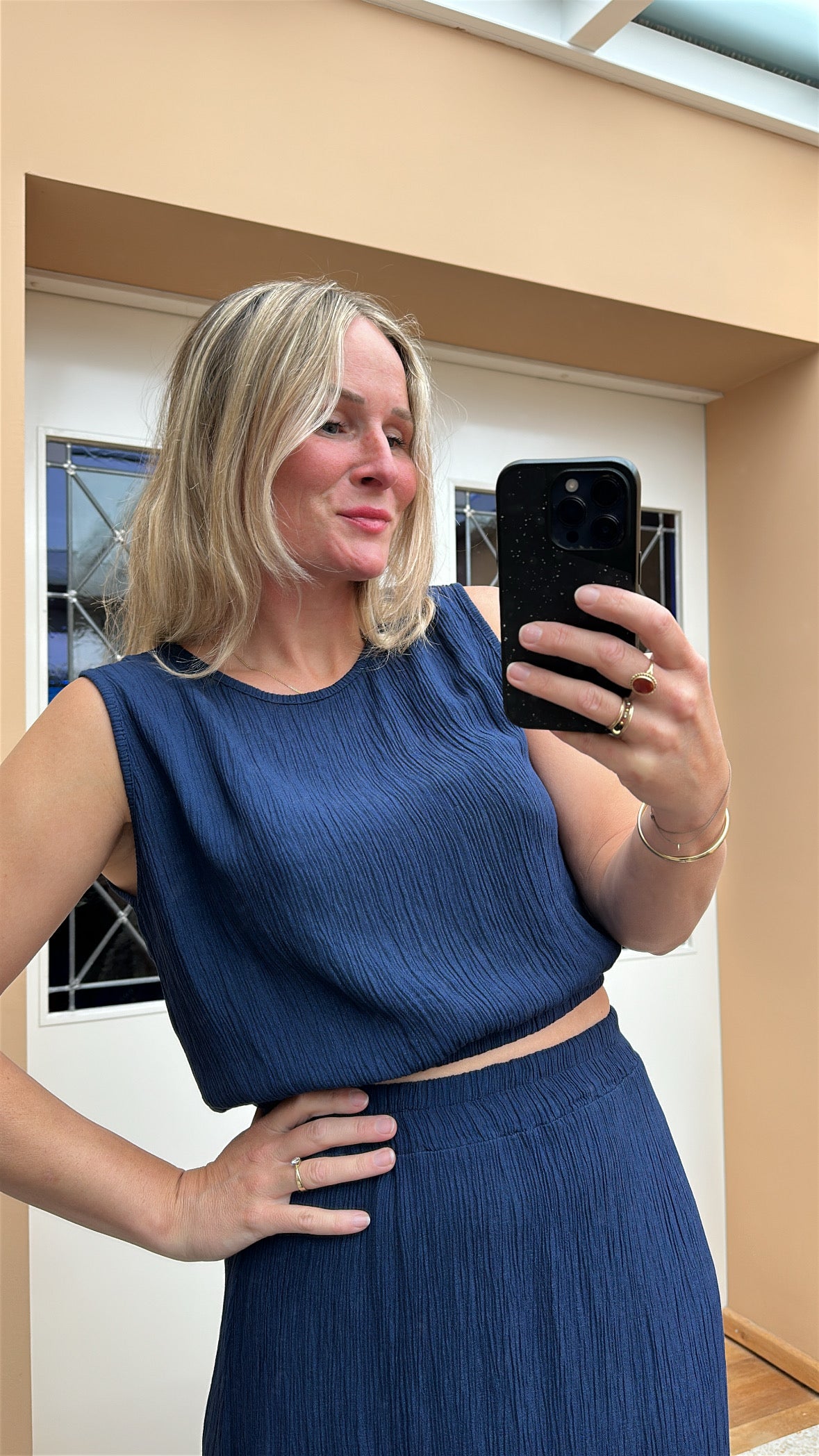 Fab - top en rok combinatie donker blauw