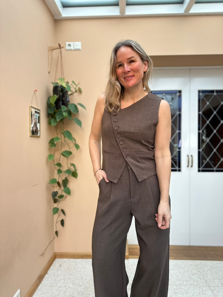 Gata - gilet taupe