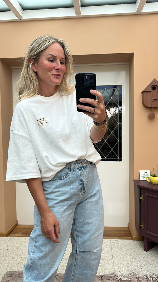 Ella - wit badstof t-shirt