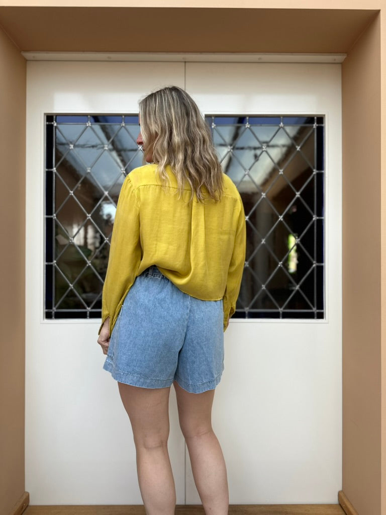 Soline - denim short met riem