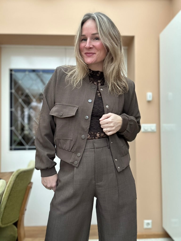 Great - taupe pantalon