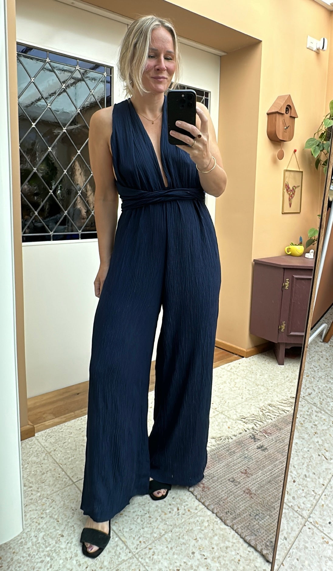Farou - jumpsuit blauw glittertje