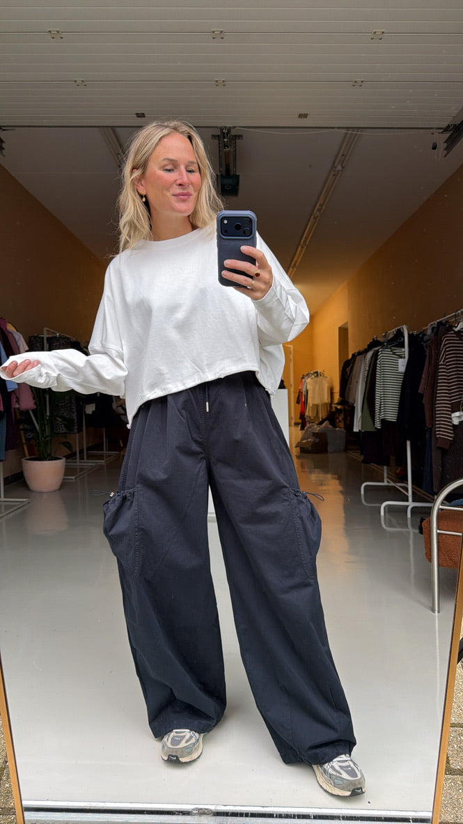 Leo - blauwe cargo broek
