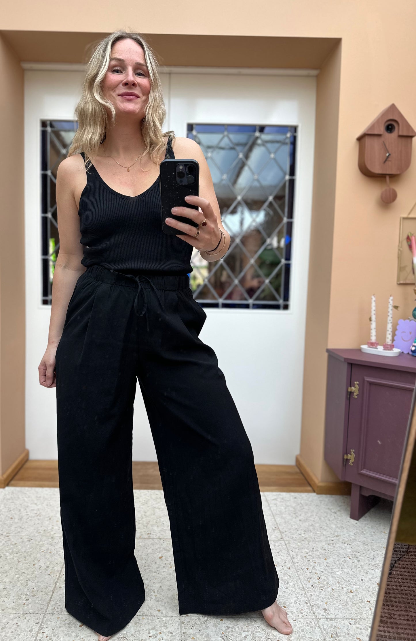 Doris - zwarte comfi broek