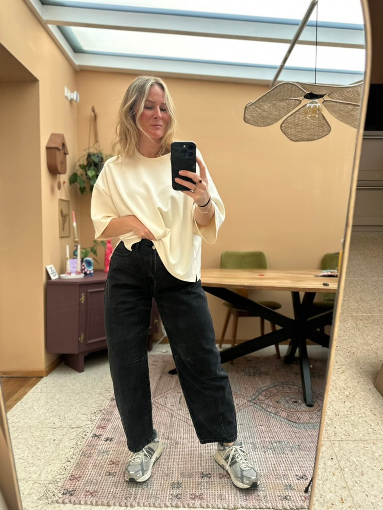 Brandy - Donker grijze ballon jeans