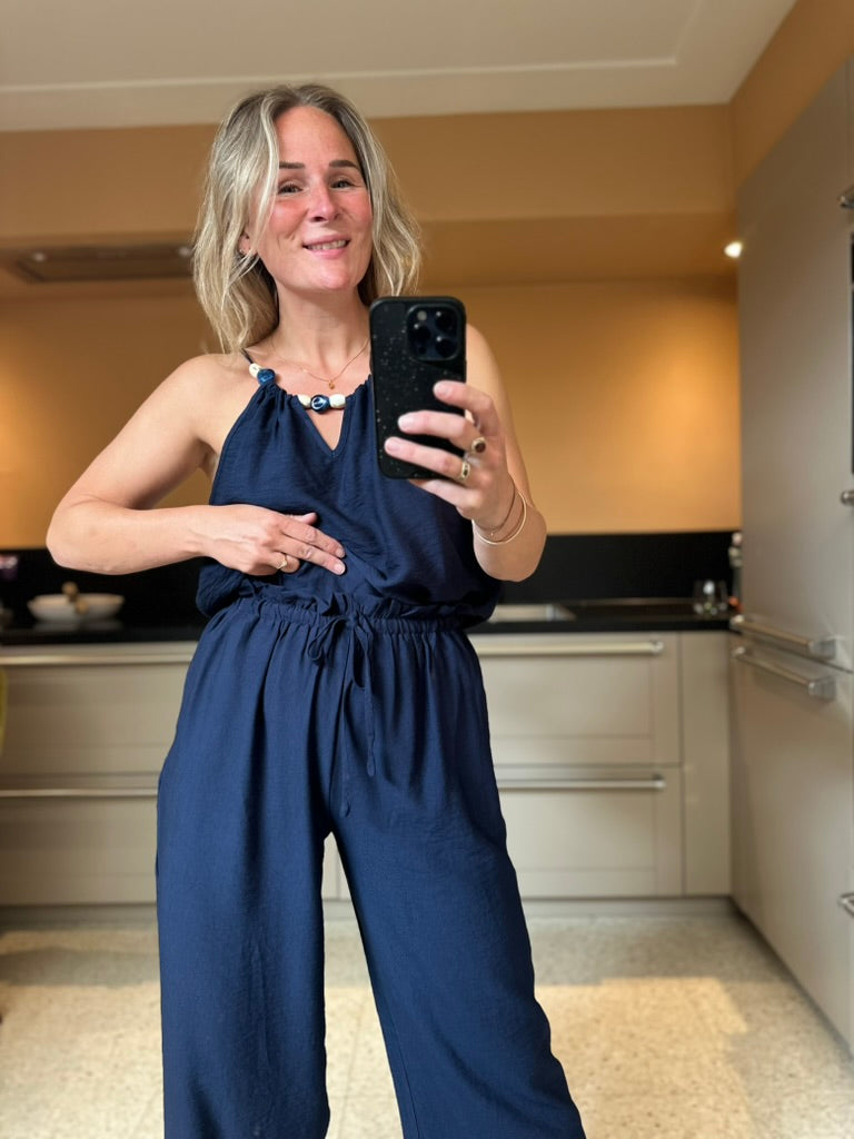 Esmee - donker blauwe luchtige broek