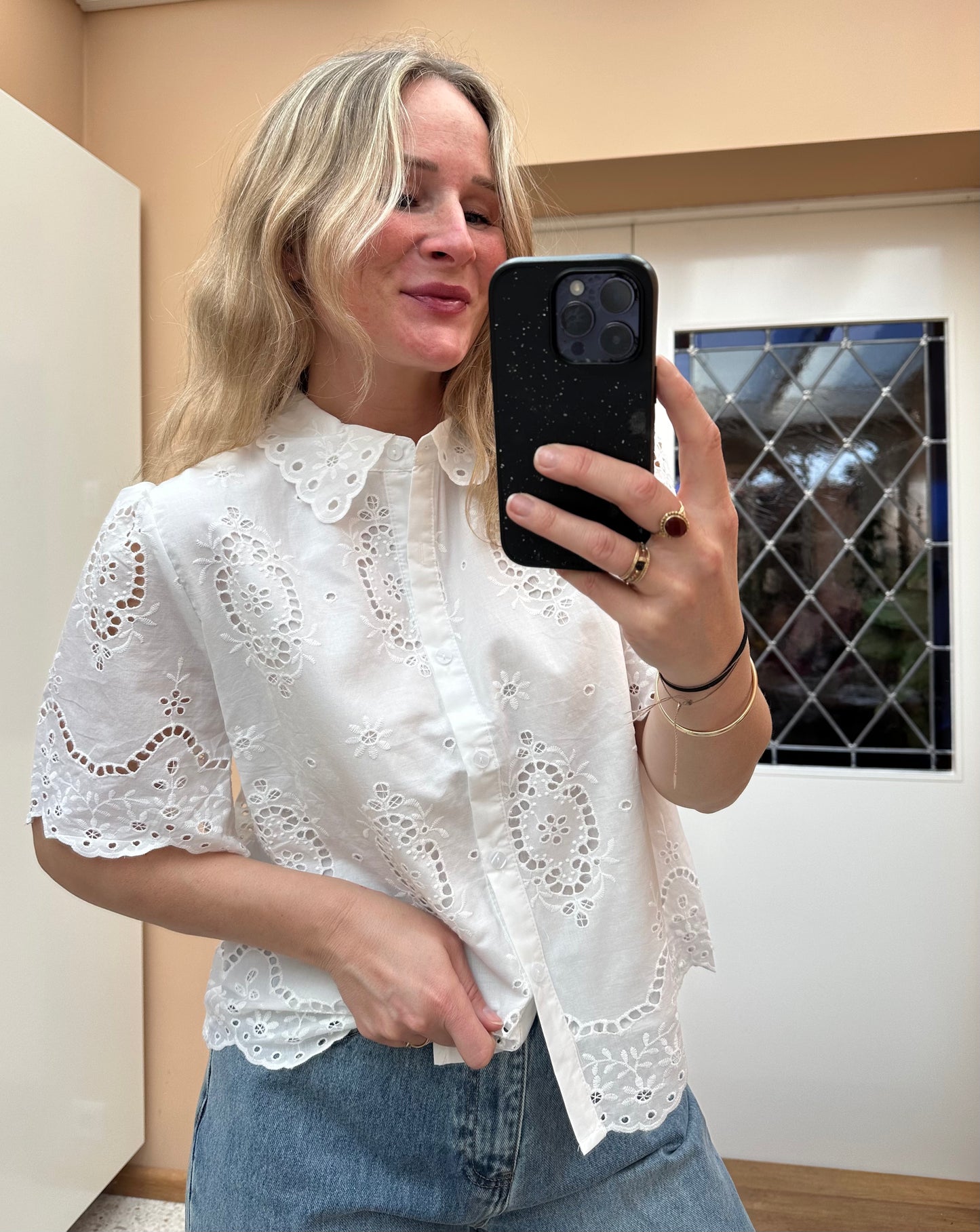 Dens - wit blousje embroidery