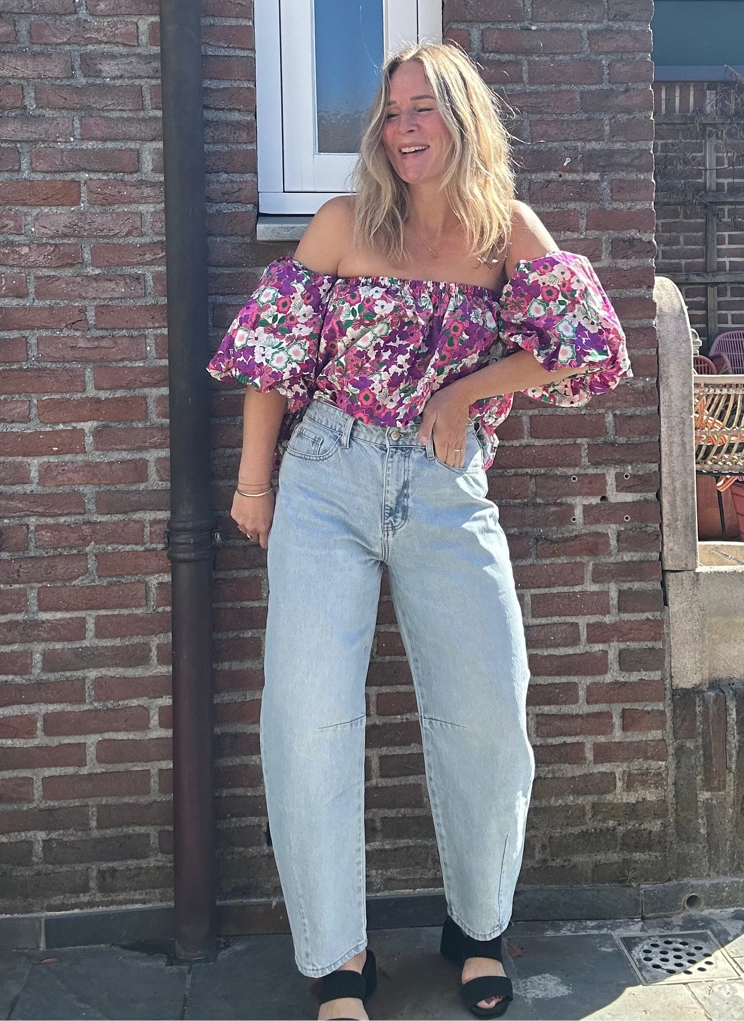 Brandy - licht blauwe ballon jeans