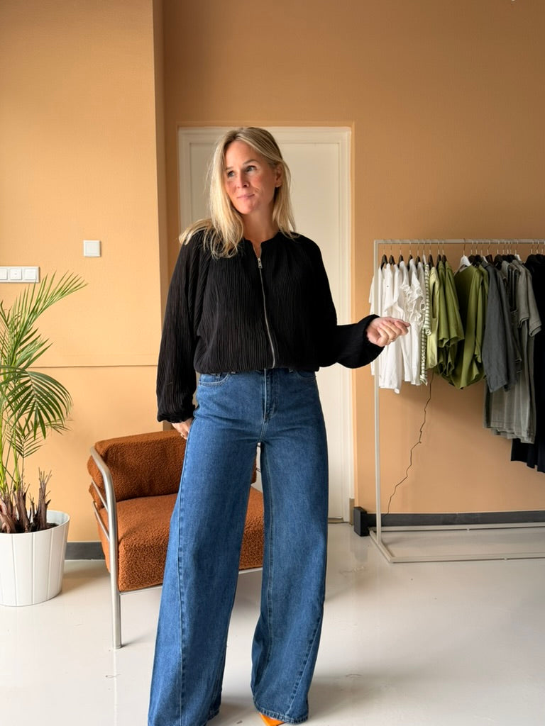 Barnes - dark blue wideleg jeans