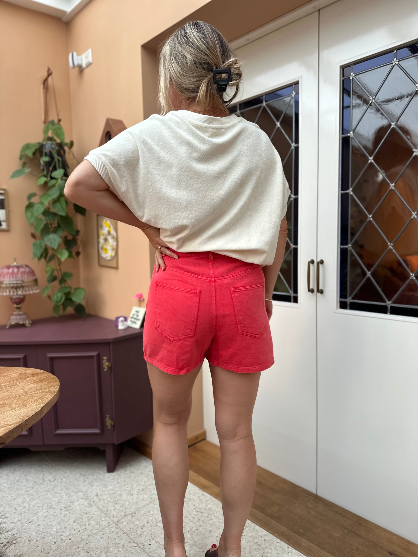 Hailey - shortje rood