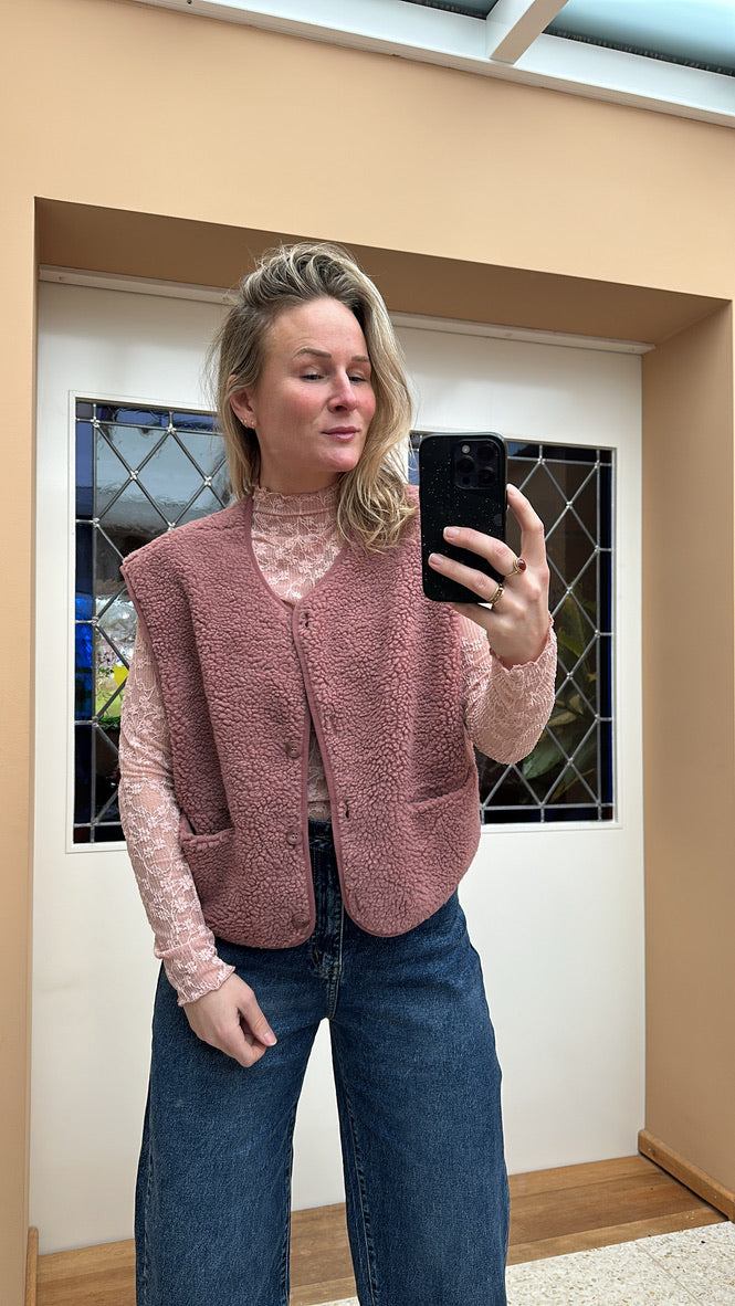 Bliss - kanten top roze