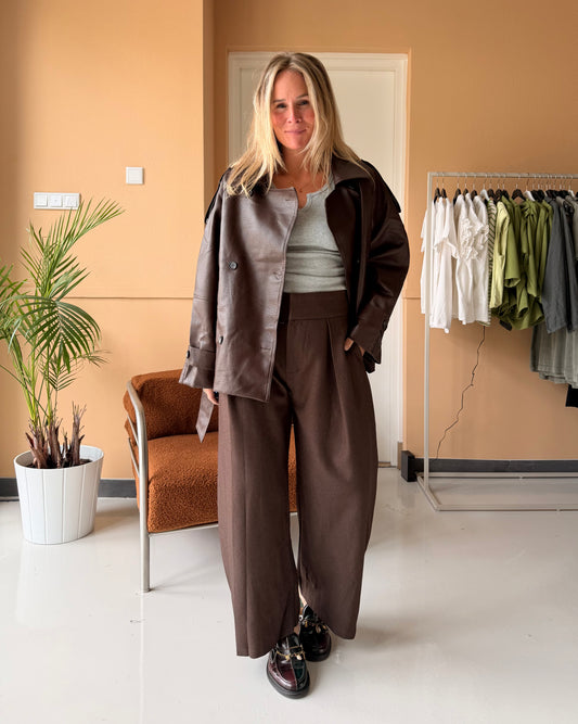 Jalou - bruine barrel pantalon