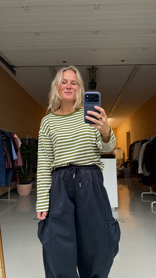 Lux - groen gestreepte longsleeve