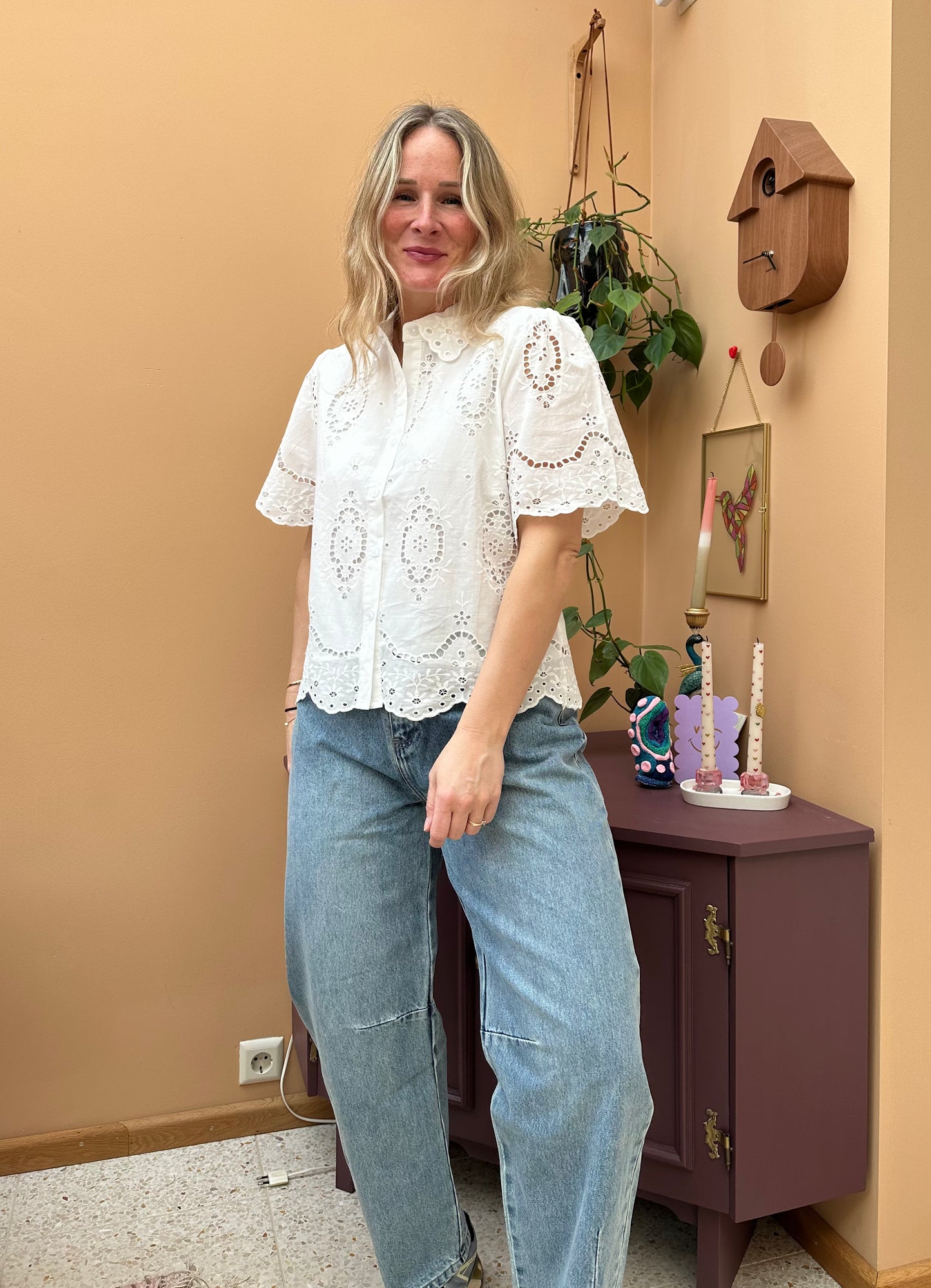 Dens - wit blousje embroidery