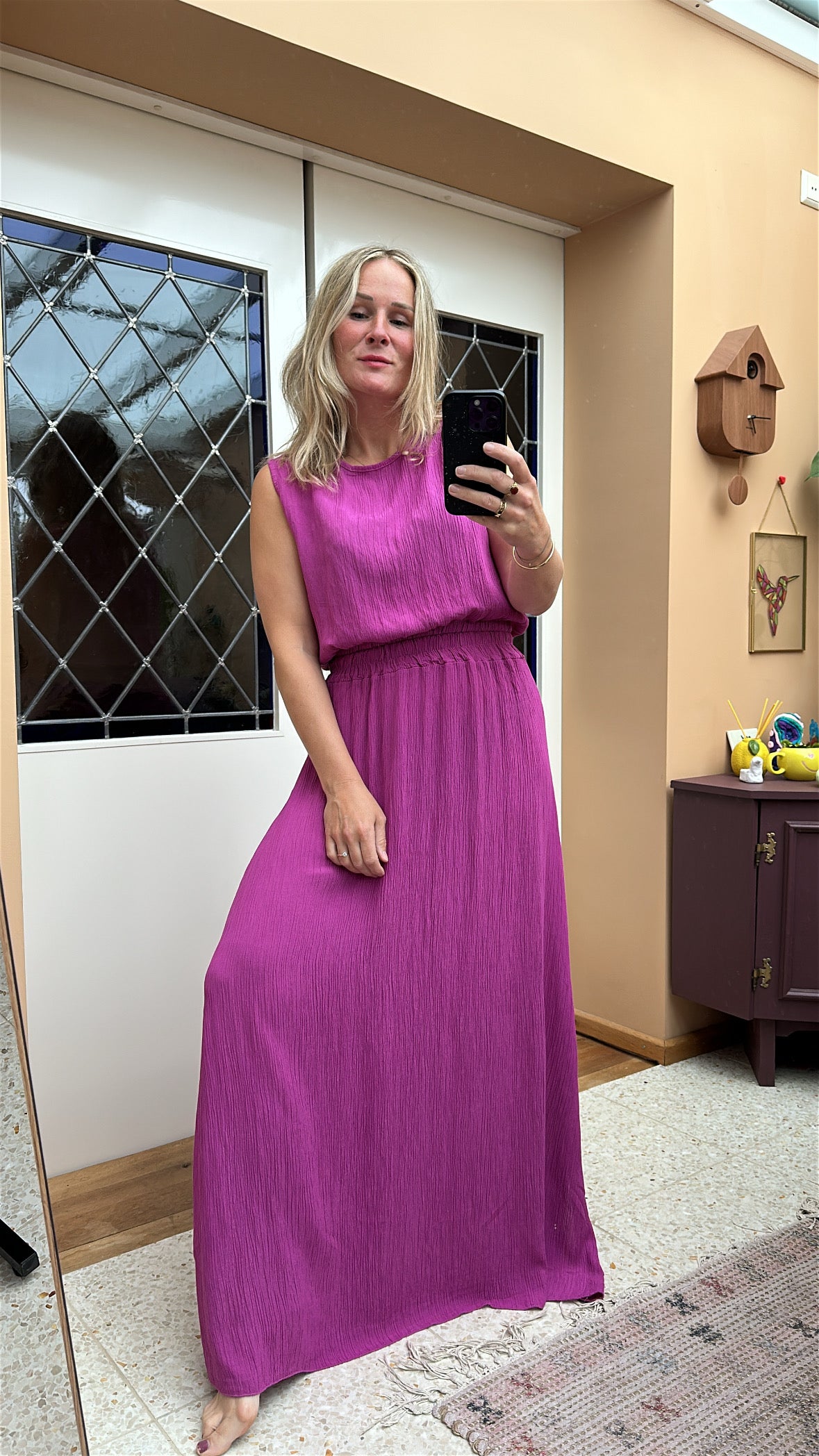 Fab - top en rok combinatie magenta
