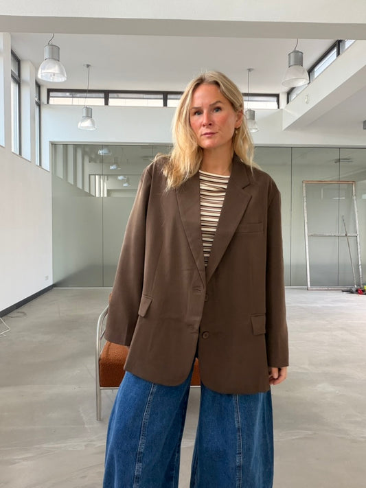Lyam - oversized blazer bruin