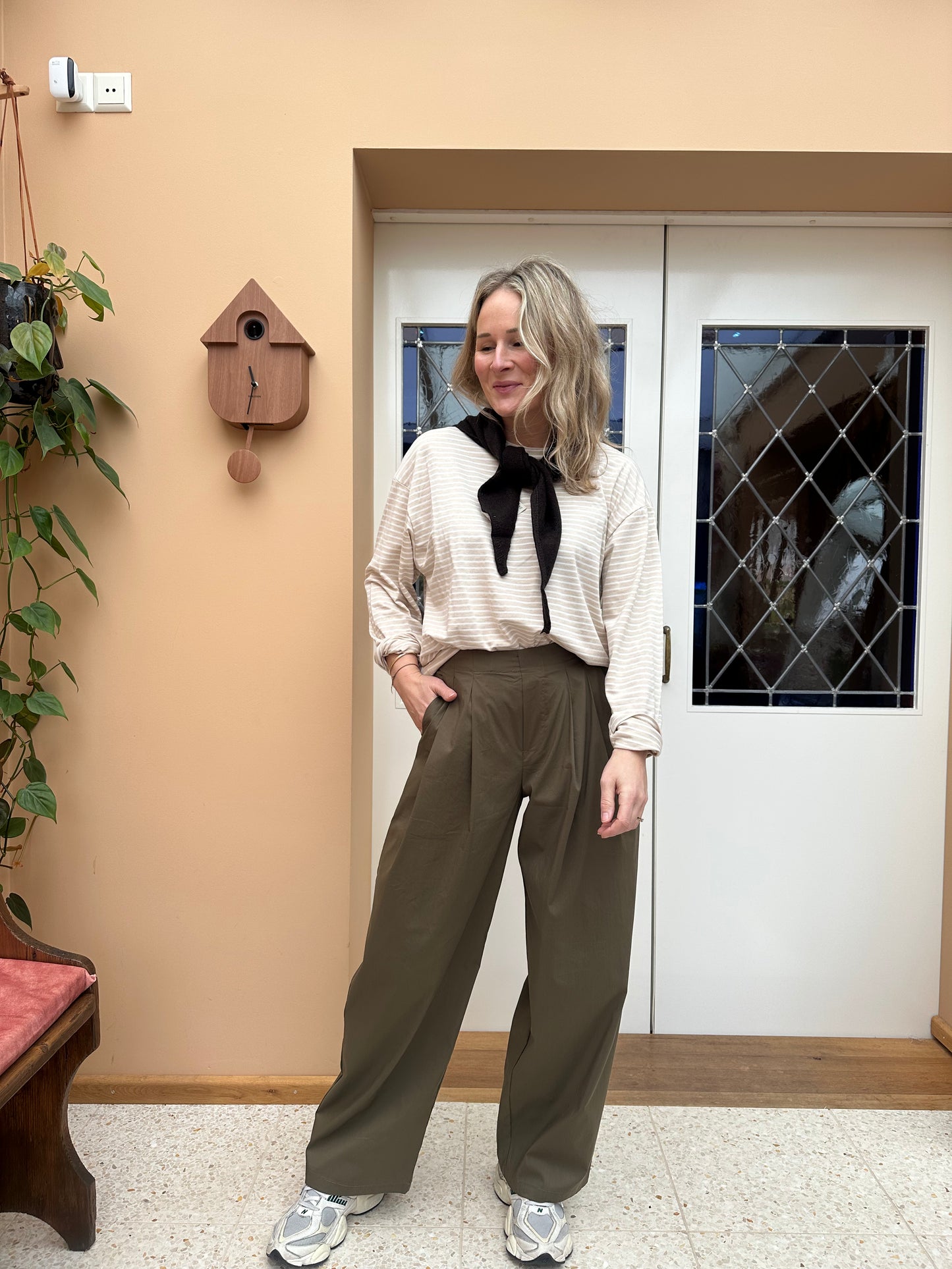 Becka - Groene broek elastiek achter