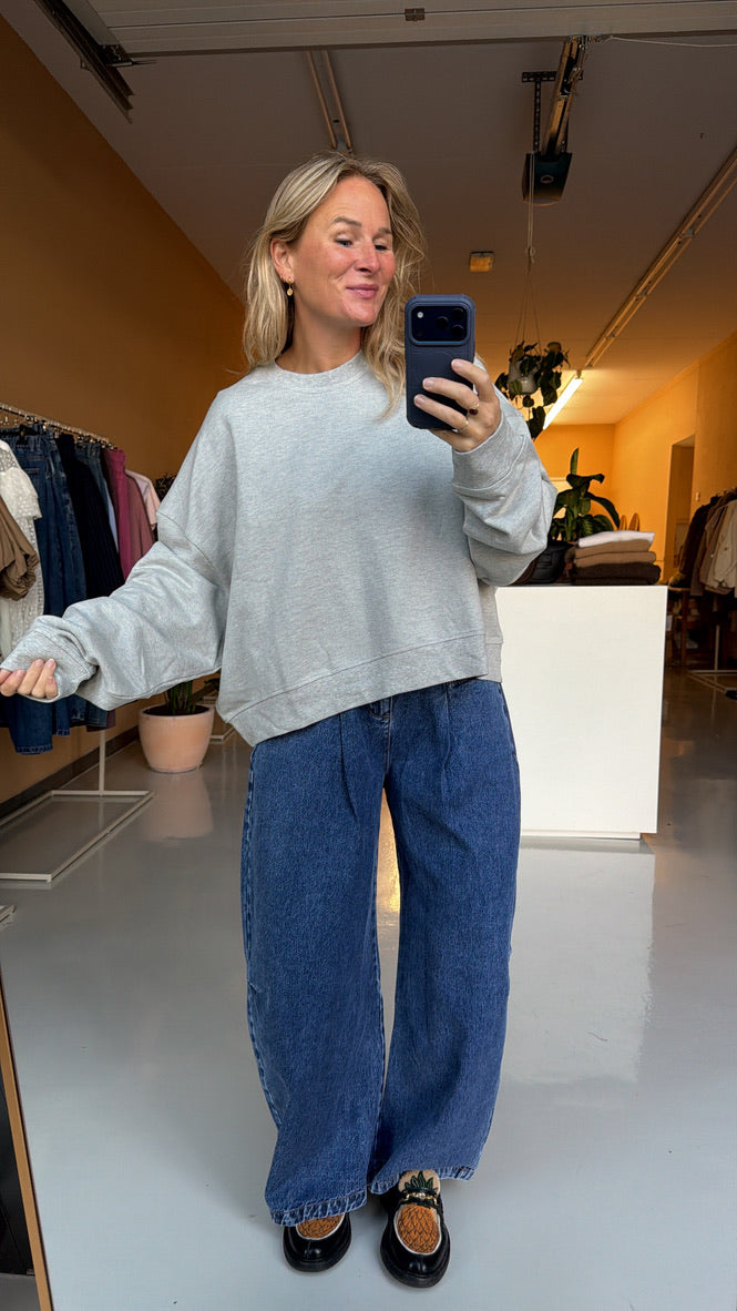 Lotus - basic grijze sweater