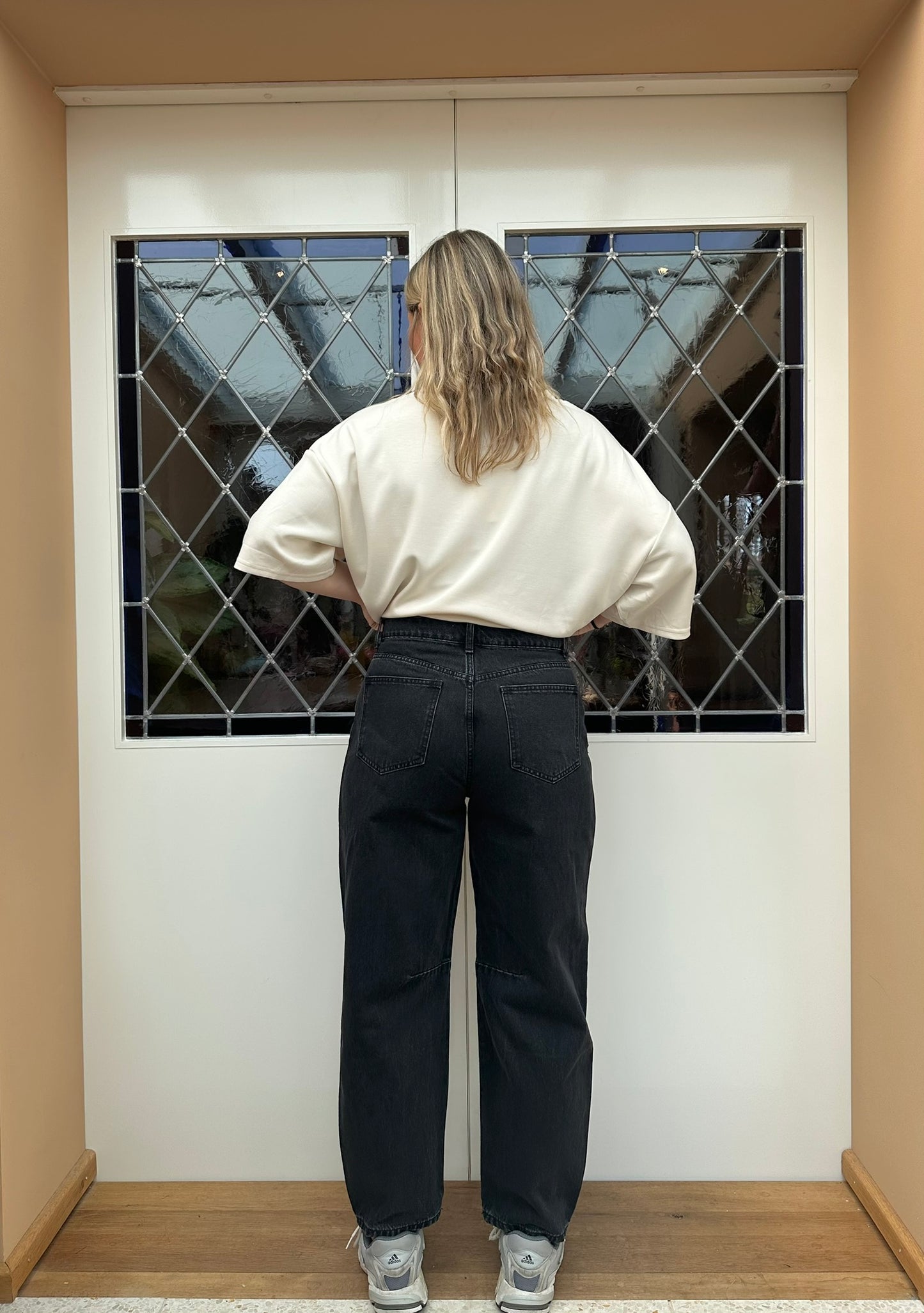 Brandy - Donker grijze ballon jeans