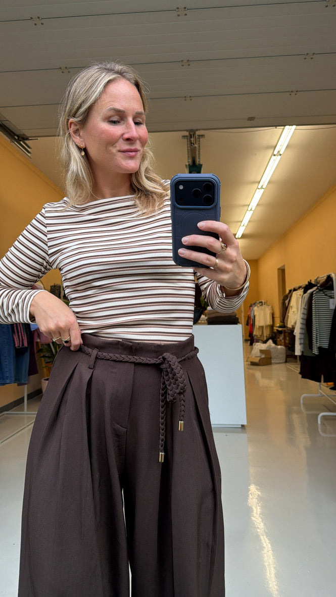 Kani - strepen longsleeve crème
