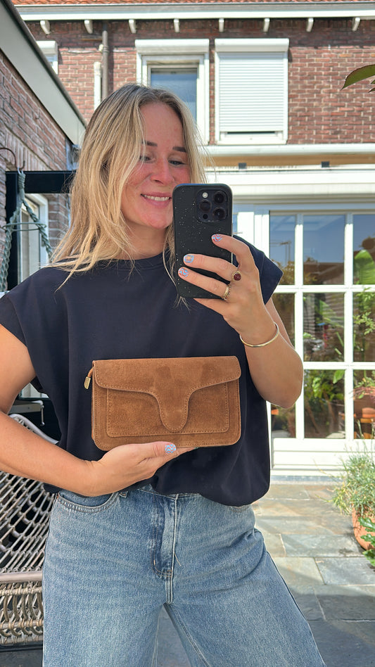 Margot - camel suède tas