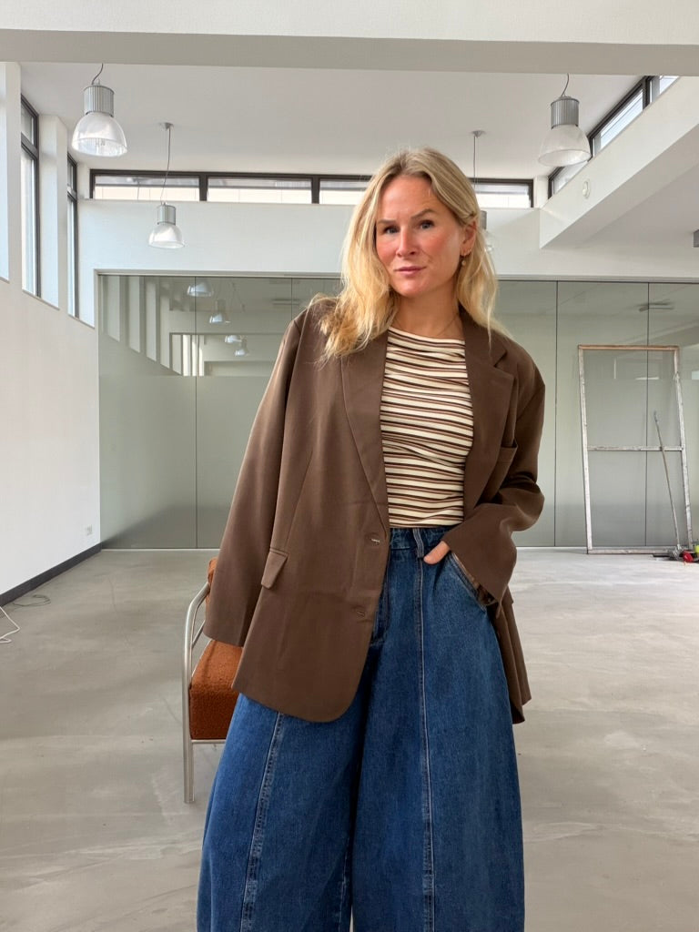 Lyam - oversized blazer bruin