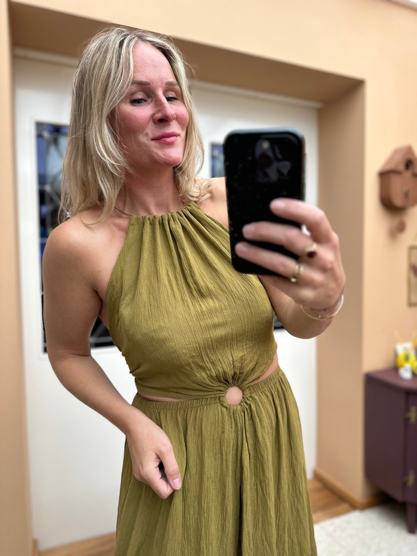 Florence - groene jurk blote rug