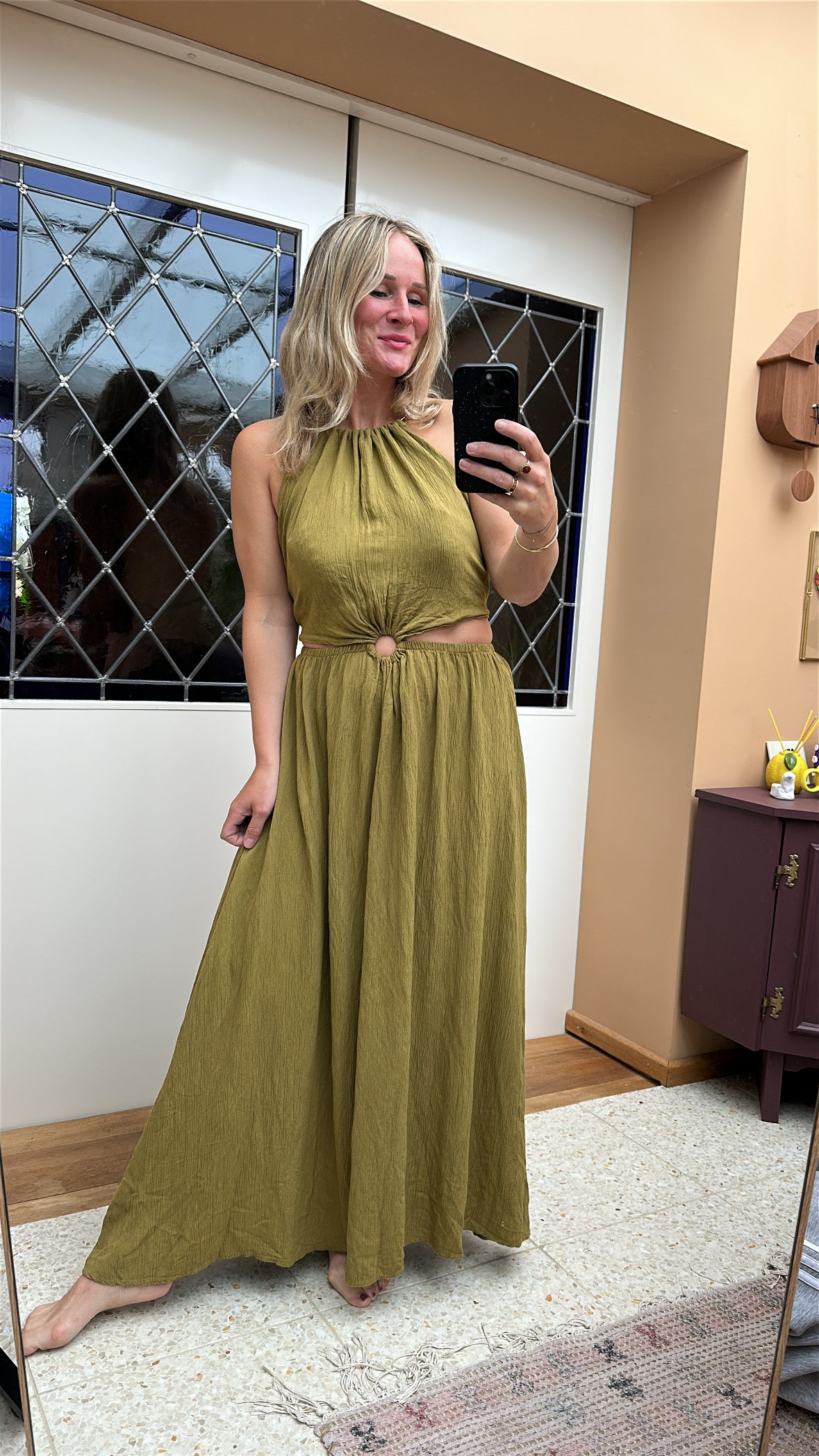 Florence - groene jurk blote rug