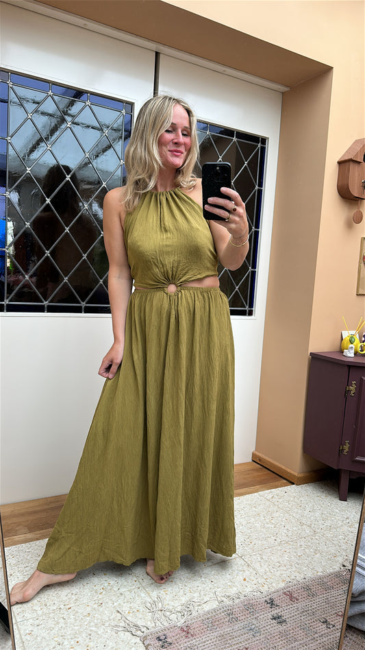 Florence - groene jurk blote rug