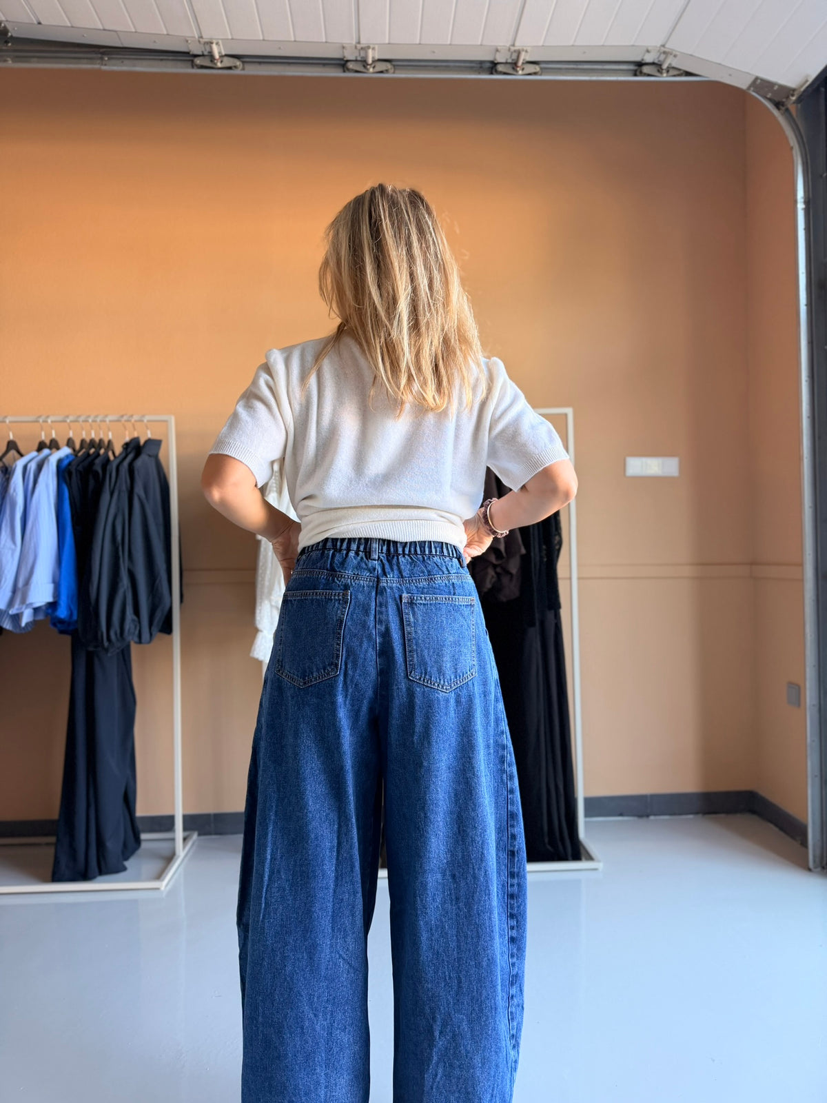 Kimora - barrel jeans blauw