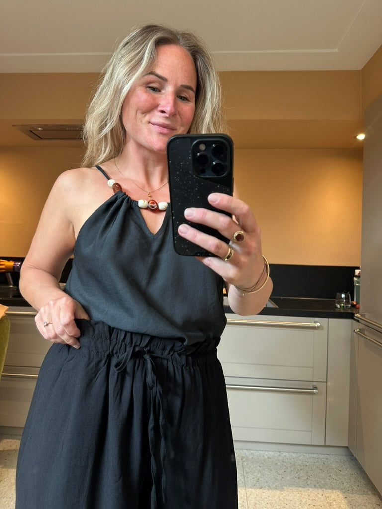 Esmee - zwarte luchtige broek