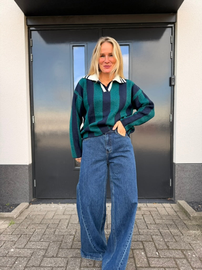 Liny - strepen polo trui