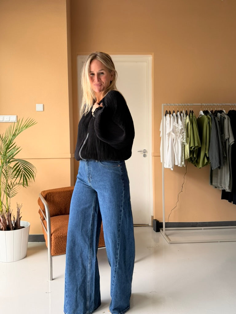 Barnes - dark blue wideleg jeans