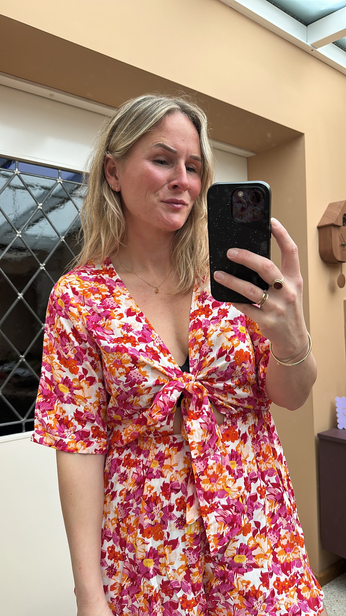 Daune - roze bloemen playsuit